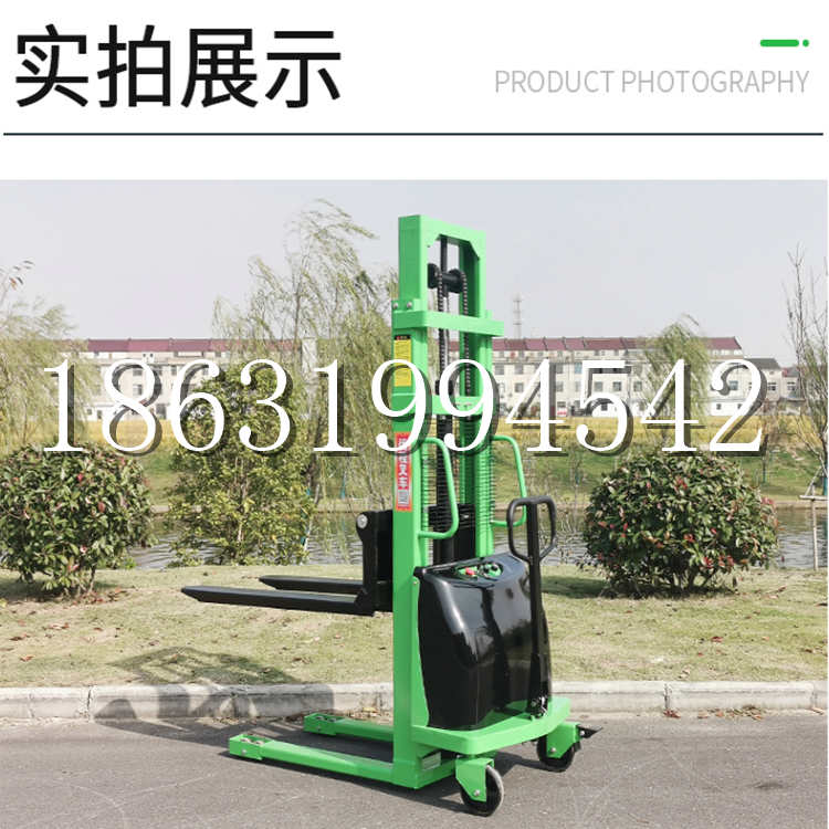 京山市电动叉车堆高车液压铲车电瓶1吨2吨站驾步行式小型全自动叉车